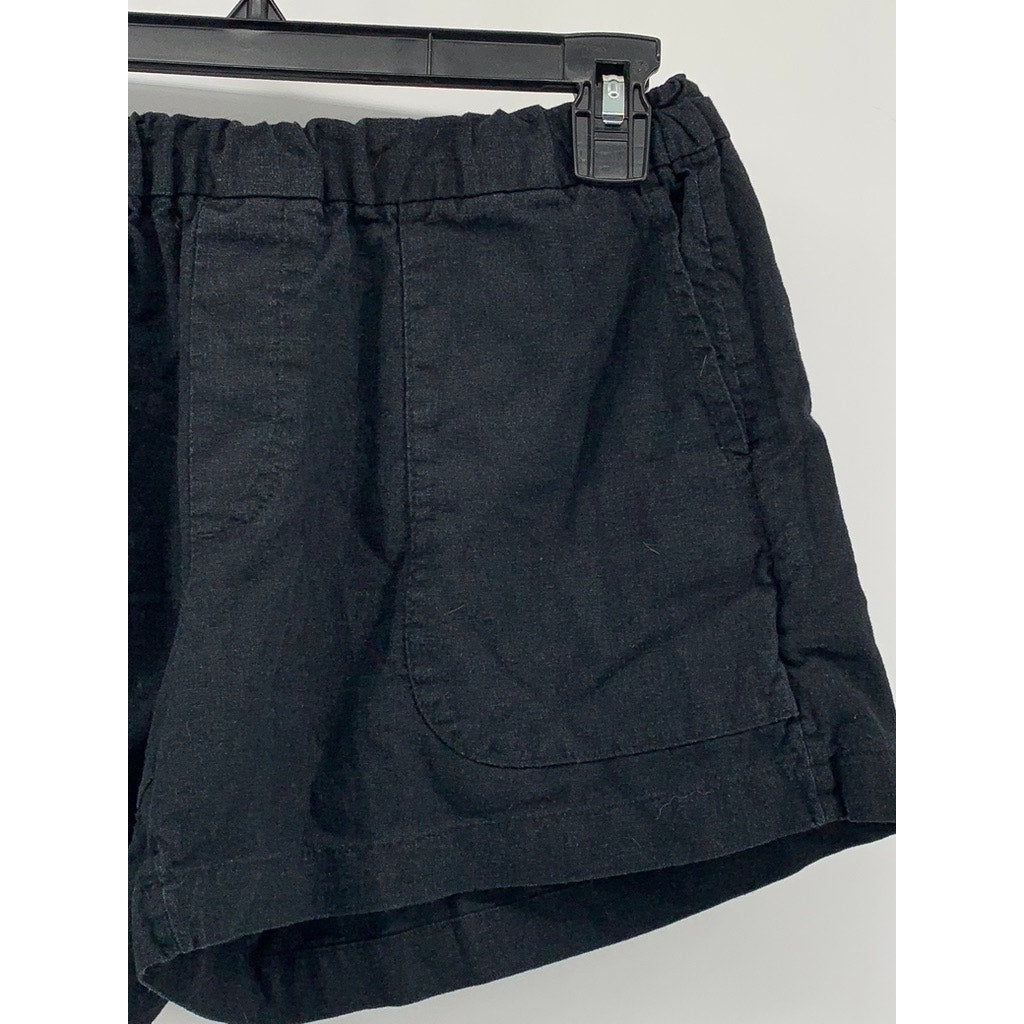 BANANA REPUBLIC Women's Black Petite Linen Blend Shorts SZ XS/P