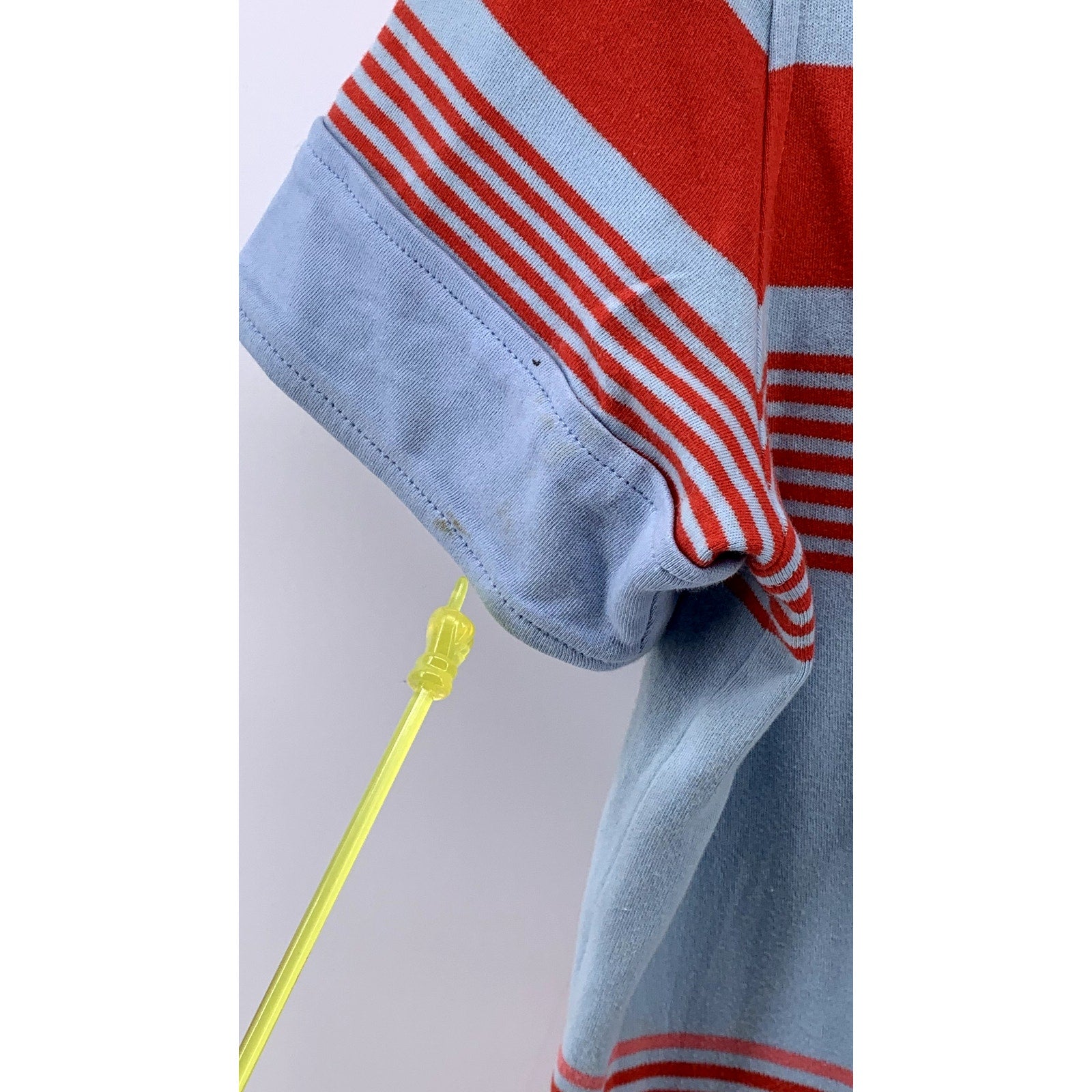 LACOSTE L!VE Unisex Blue-Red Striped Opening Ceremony Polo Shirt SZ XS