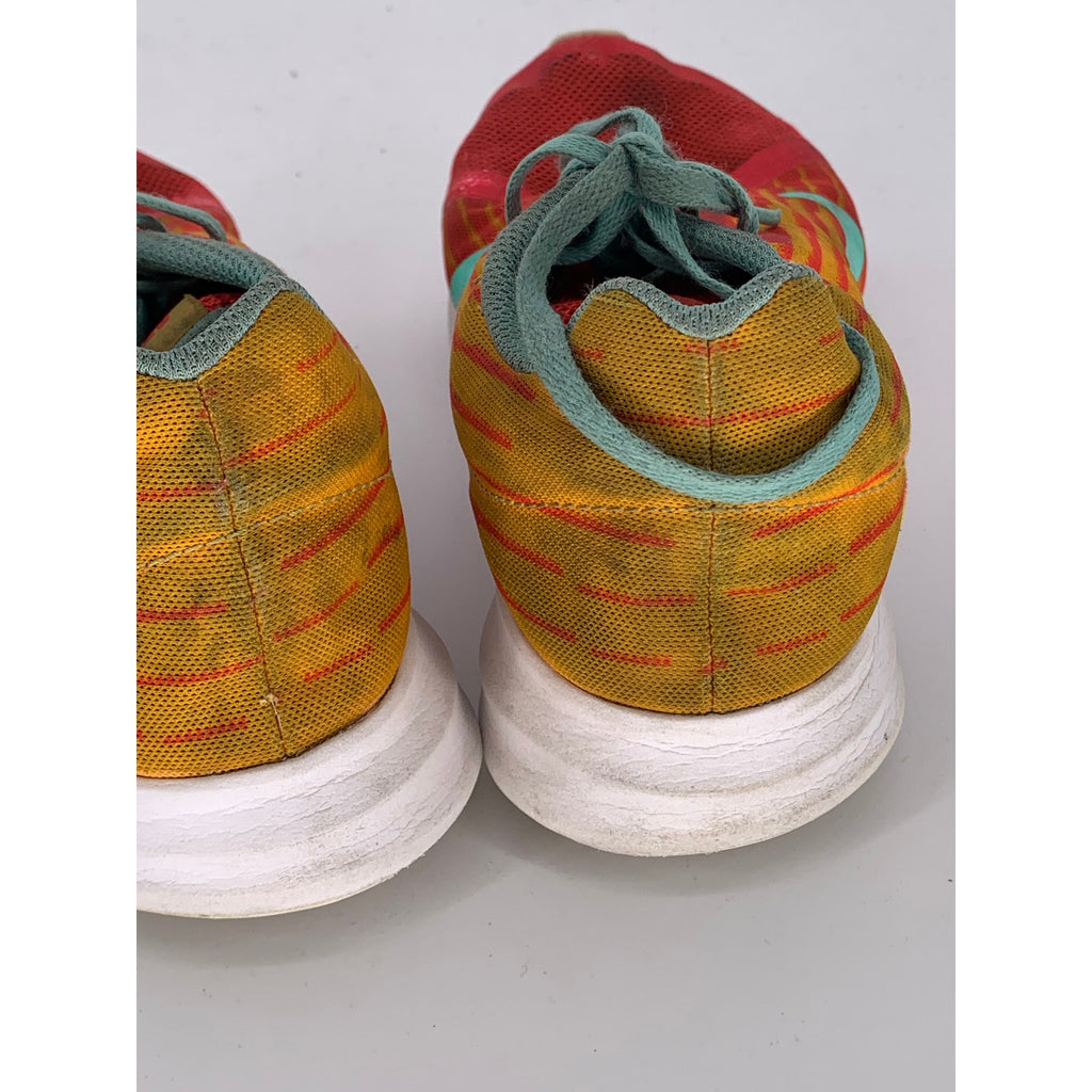 NIKE Girls' Red-Teal Mesh Downshifter 8 Fade Active Sneakers SZ 5.5Y
