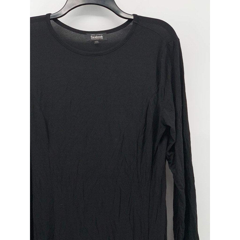 GABRIEL CETREZ Women's Black Long Sleeve Crewneck Midi Dress SZ XXL