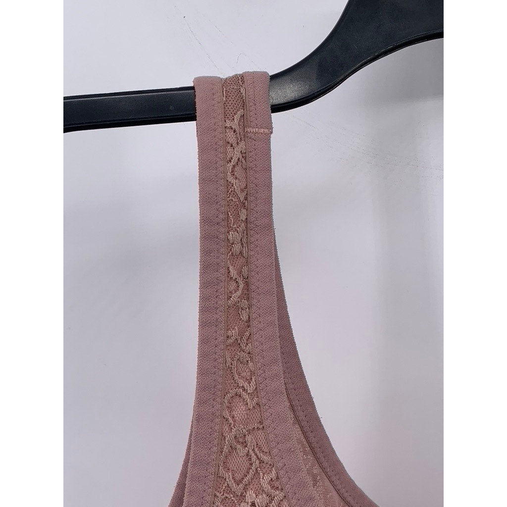OLD NAVY ONLY Women's Beige Floral Lace Mesh Bralette Tank Top SZ M
