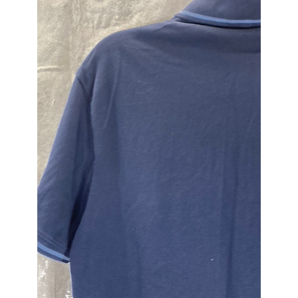 BONOBOS Men's Navy Superfine Slim-Fit Pique Short Sleeve Polo Shirt SZ M
