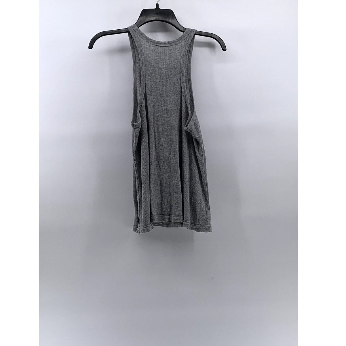 FREE PEOPLE INTIMATELY Women's Gray Ribbed Scoop-Neck Tunic Tank Top SZ S
