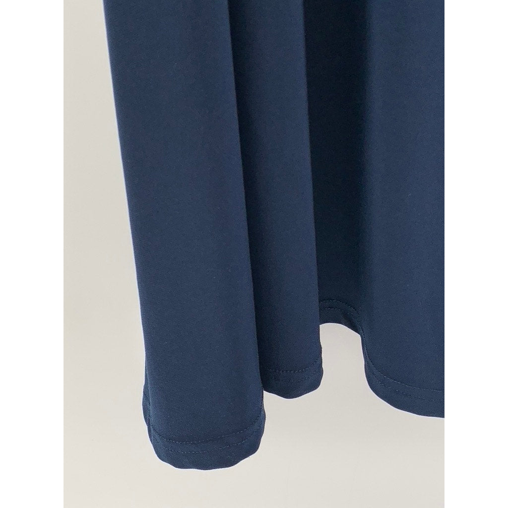 CHAPS Women's Navy Solid Pull-On Maxi Skirt SZ L