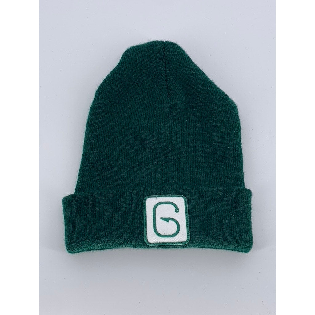 PORT AND COMPANY Men's Dark Green Knit Logo Streetwear Skater Beanie SZ OS