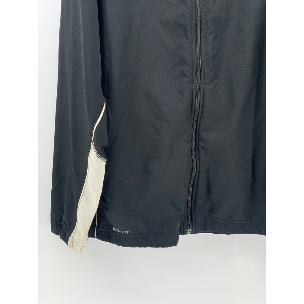 NIKE Men's Black-White Dri-Fit Charleston Football Zip-Up Track Jacket SZ L