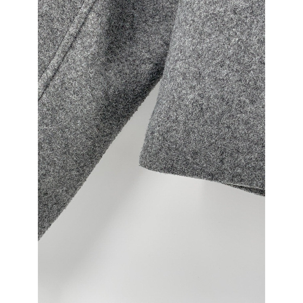 ZARA Women's Charcoal Gray Button-Up Long Sleeve Soft Knit Blazer SZ S