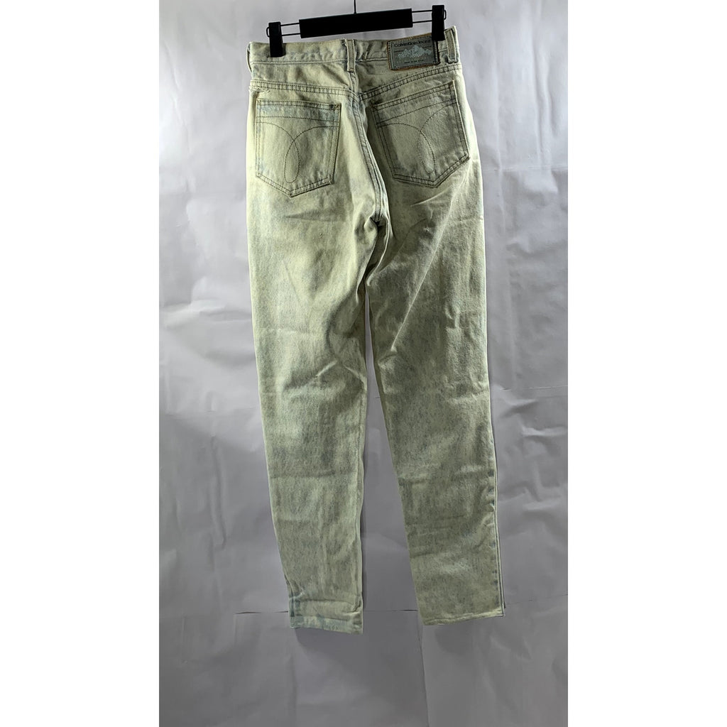 CALVIN KLEIN SPORT Women's Light Blue Distressed Skinny-Leg Denim Jean SZ 4