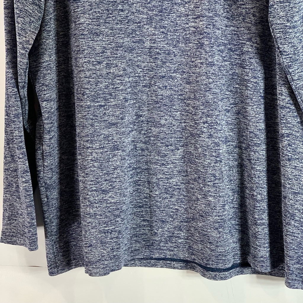 UNDER ARMOUR Men's Blue Pepperdine Waves Quarter-Zip Loose-Fit Shirt SZ XL
