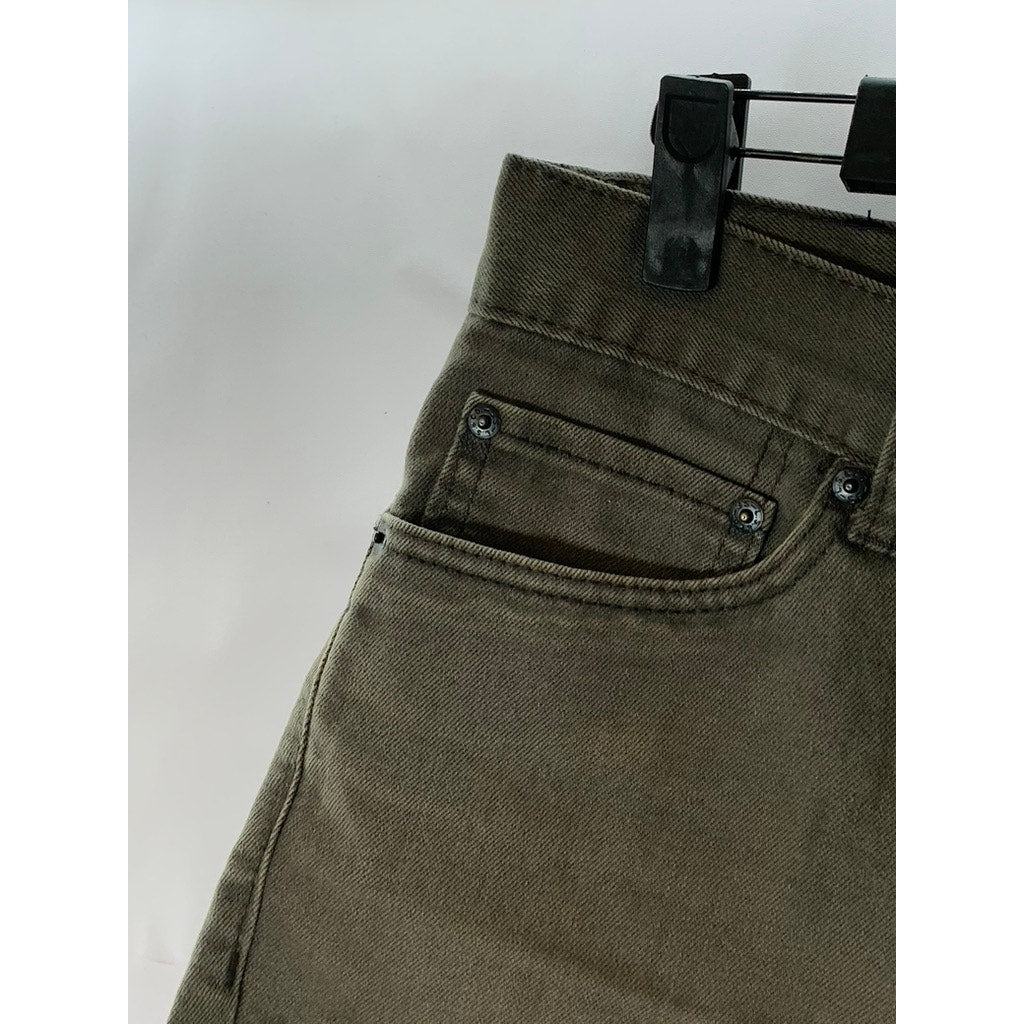 LEVI'S Women's Washed Black 511 Slim-Fit Raw-Hem Cutoff Shorts SZ 18