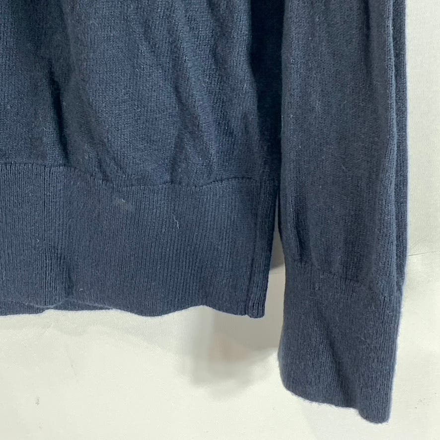 BANANA REPUBLIC Men's Navy Cotton-Blend V-Neck Pullover Sweater SZ M
