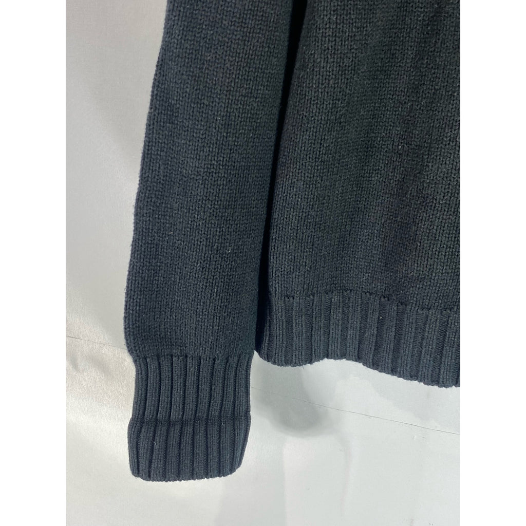 POLO BY RALPH LAUREN Men's Charcoal Cotton Vintage Crewneck Pullover Sweater SZM