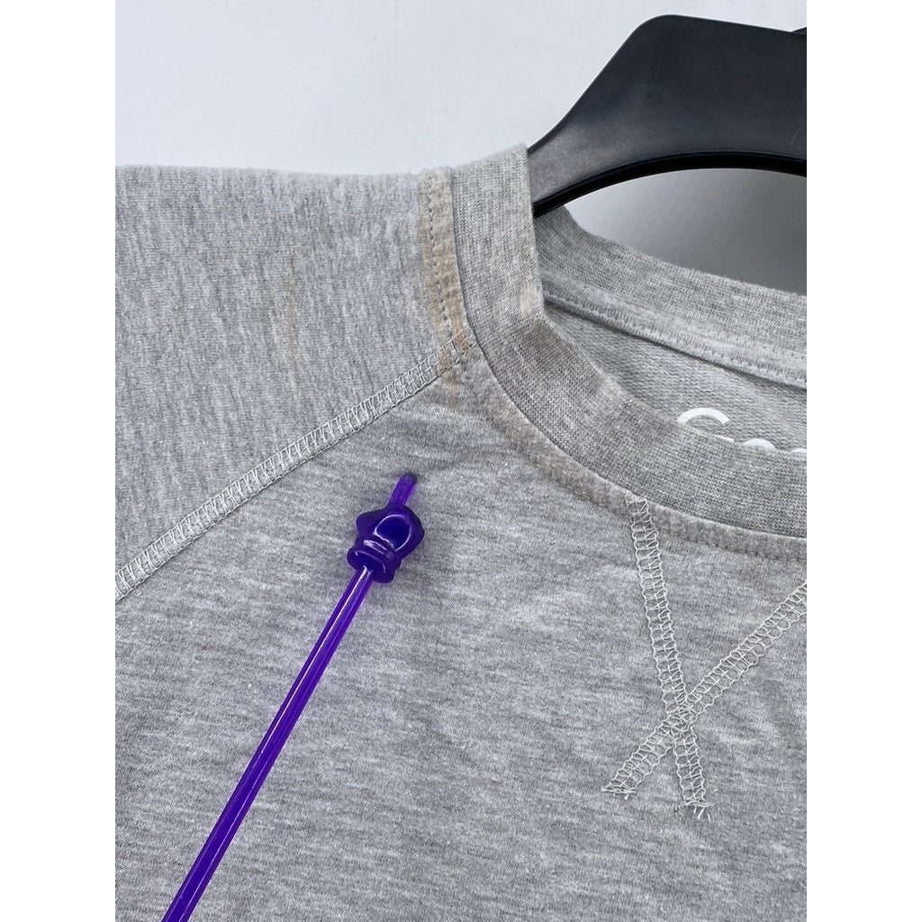 GOOGLE Women's Gray Crewneck Long Sleeve Women Labs Logo Sweatshirt SZ M
