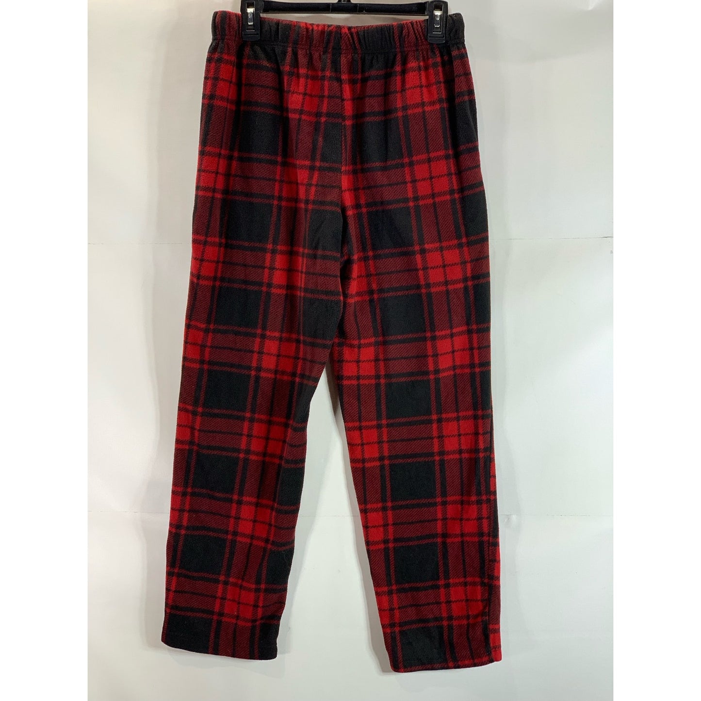 SPYDER Men's Black/Red Plaid Drawstring Relaxed-Fit Pull-On Pajama Pants SZ M