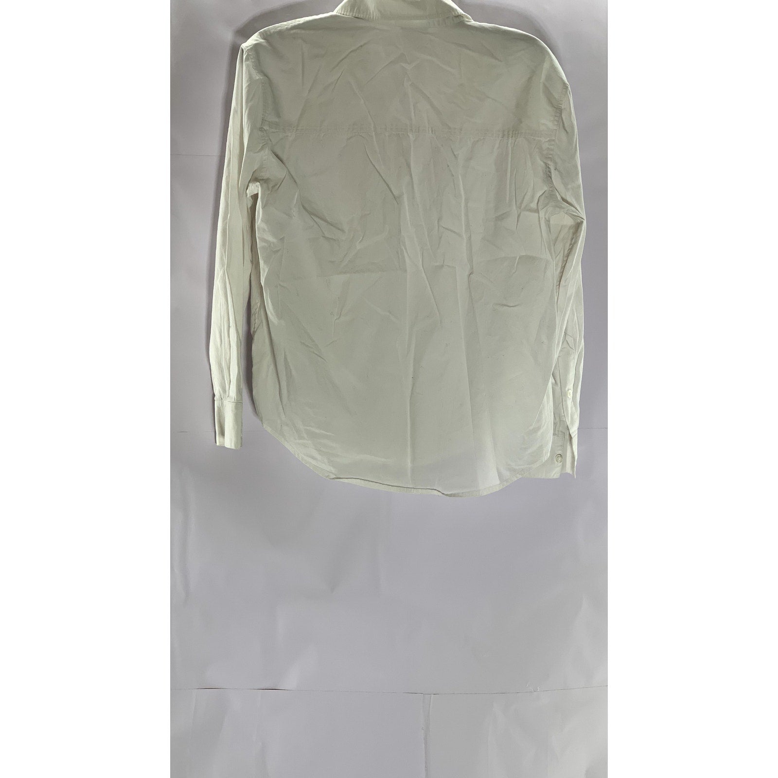 SUNDAY BEST Women's White Solid Button-Up Regular-Fit Long Sleeve Shirt SZ XS