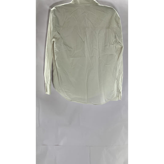 SUNDAY BEST Women's White Solid Button-Up Regular-Fit Long Sleeve Shirt SZ XS