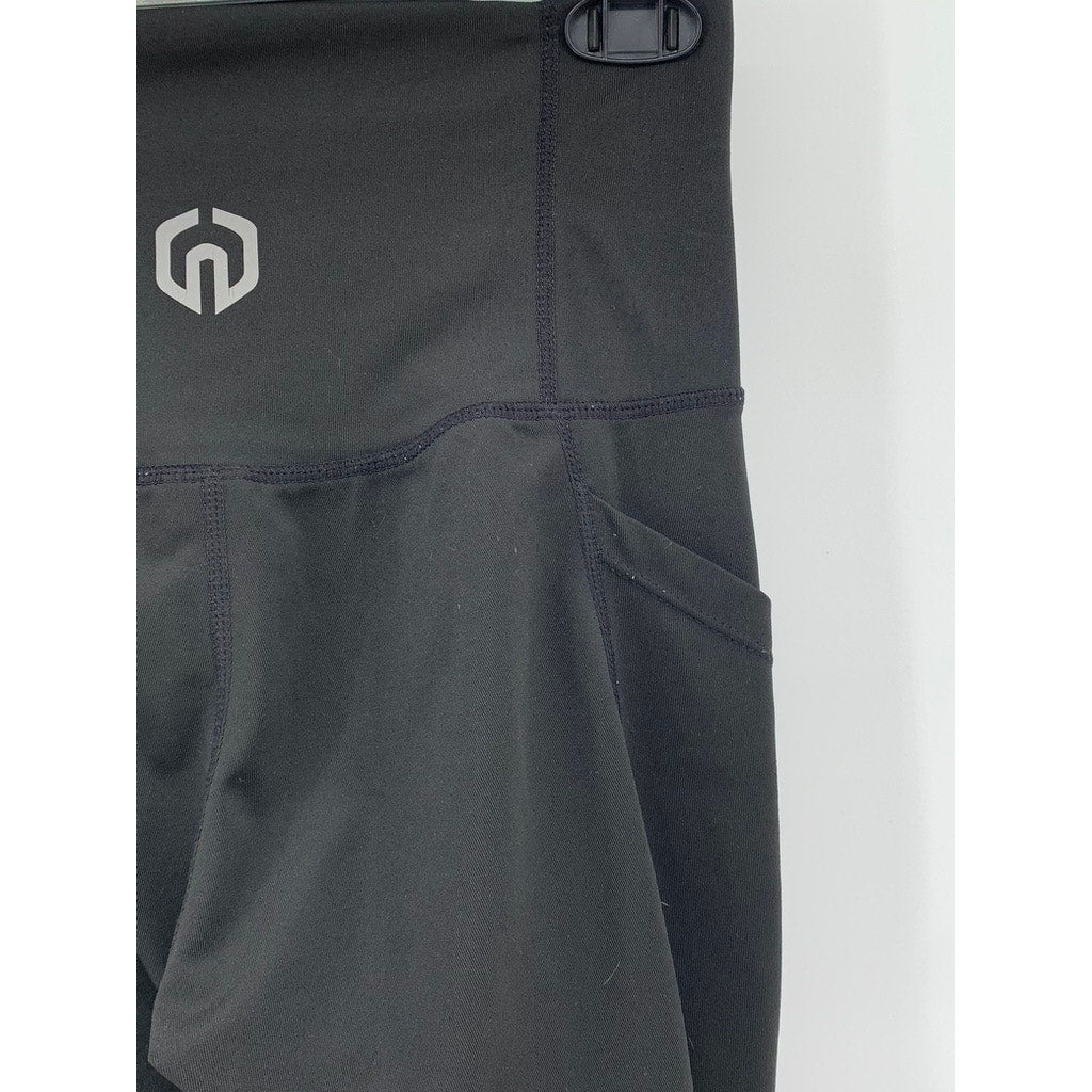 NELEUS Women's Black Solid Active Leggings SZ S