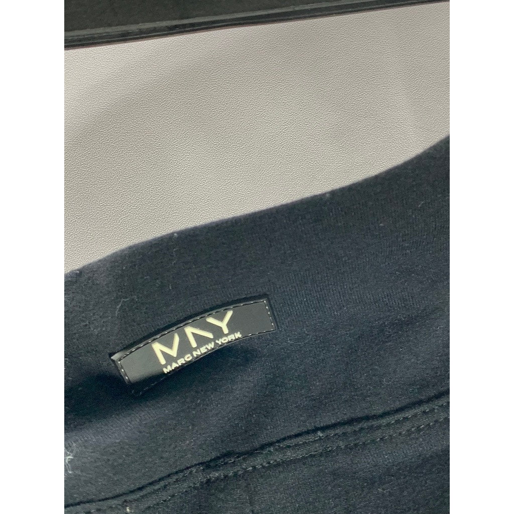 MNY Marc New York Women's Black Solid Pull-On Cinched-Hem Capri Pant SZ L