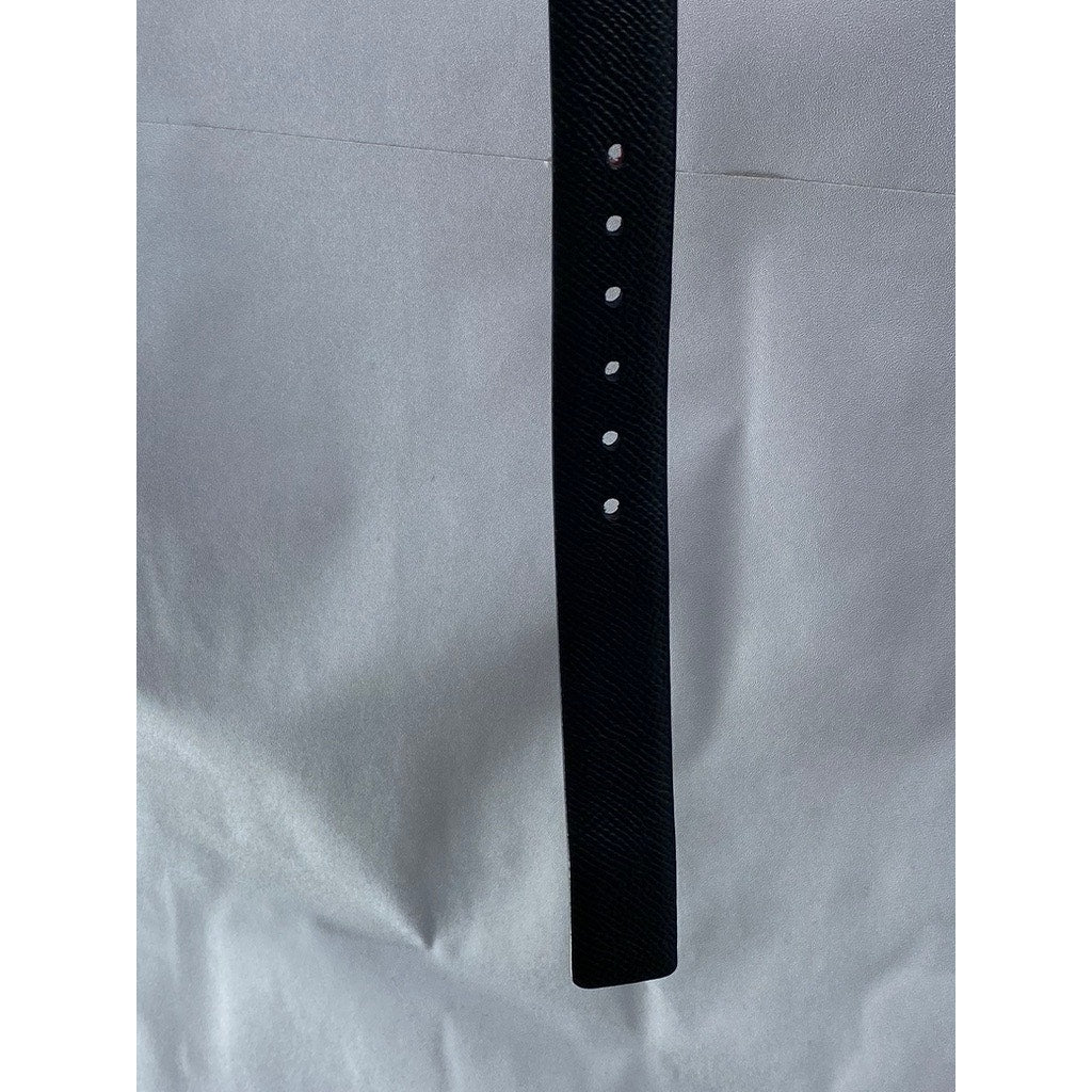 FERRAGAMO Men's Black-Red Leather Reversible Gancini Belt