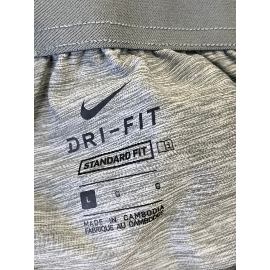 NIKE Men's Gray Dri-Fit Standard Fit Pants SZ L