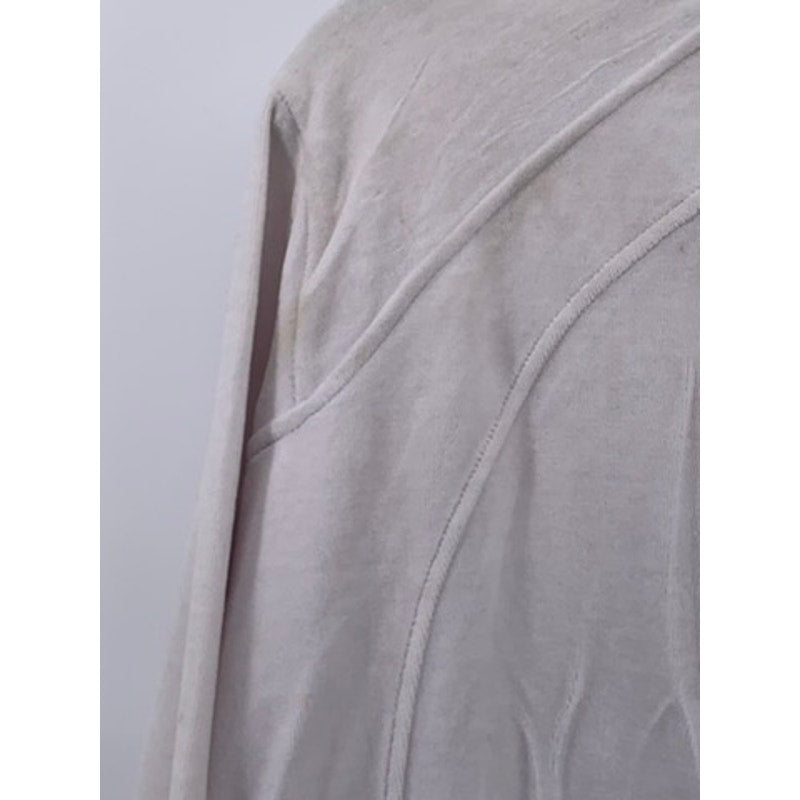 SEAN JOHN Men’s White Velour Embroidered Logo Full-Zip Track Jacket SZ S