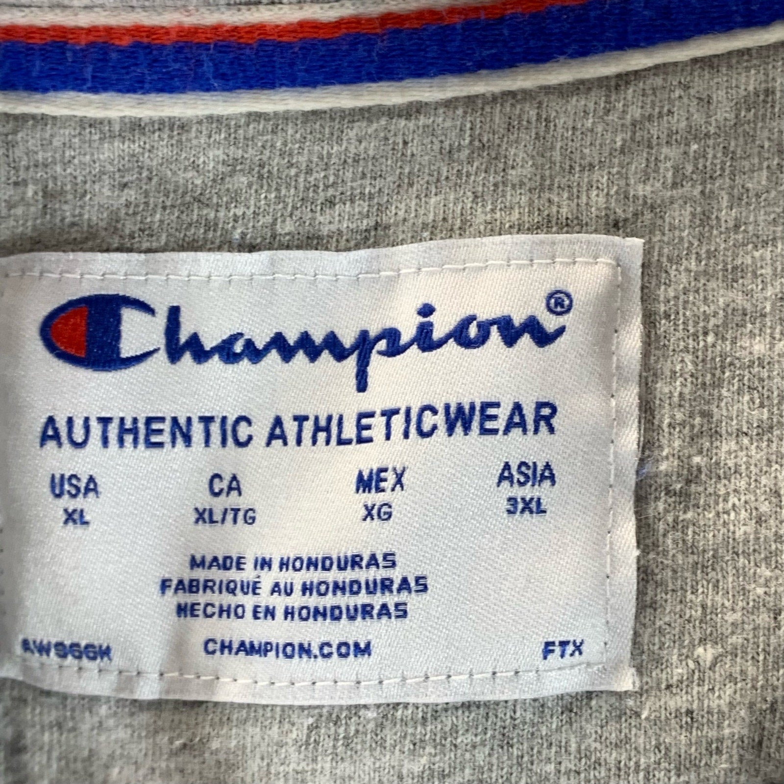CHAMPION Authentic Athleticwear Men's White Hooded C-Logo Full-Zip Sweater SZ XL