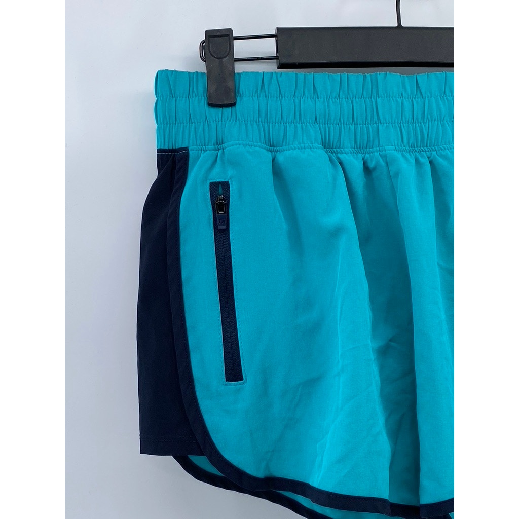 GAP Women's Blue-Black Trim Elastic Waist GapFit Pull-On Running Shorts SZ S