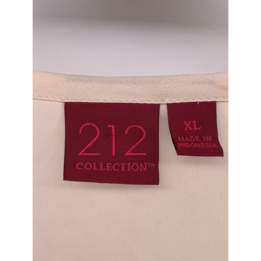 212 COLLECTION Women's Beige Ruffle Sleeveless Top SZ XL