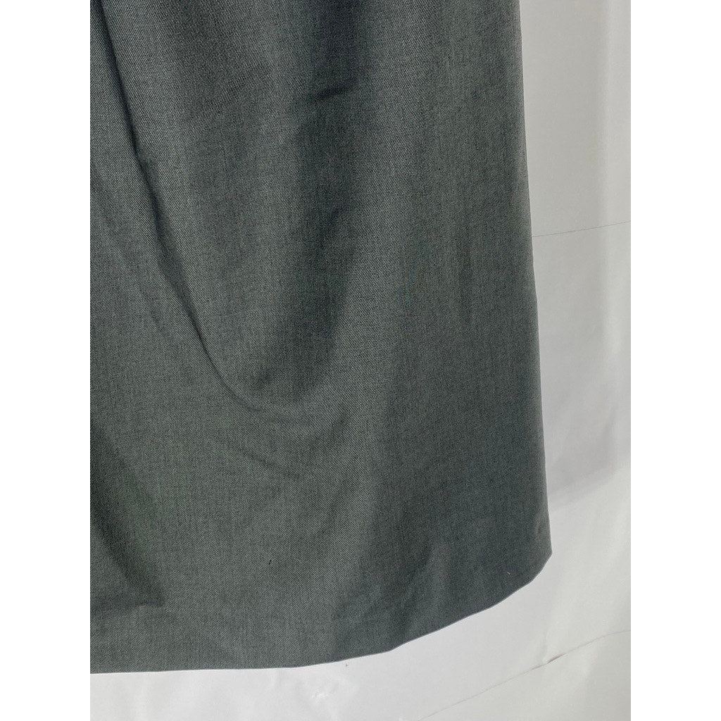 DUIBIDU Dress Visuals Women's Gray Asymmetrical Pleated A-Line Midi Skirt SZ M