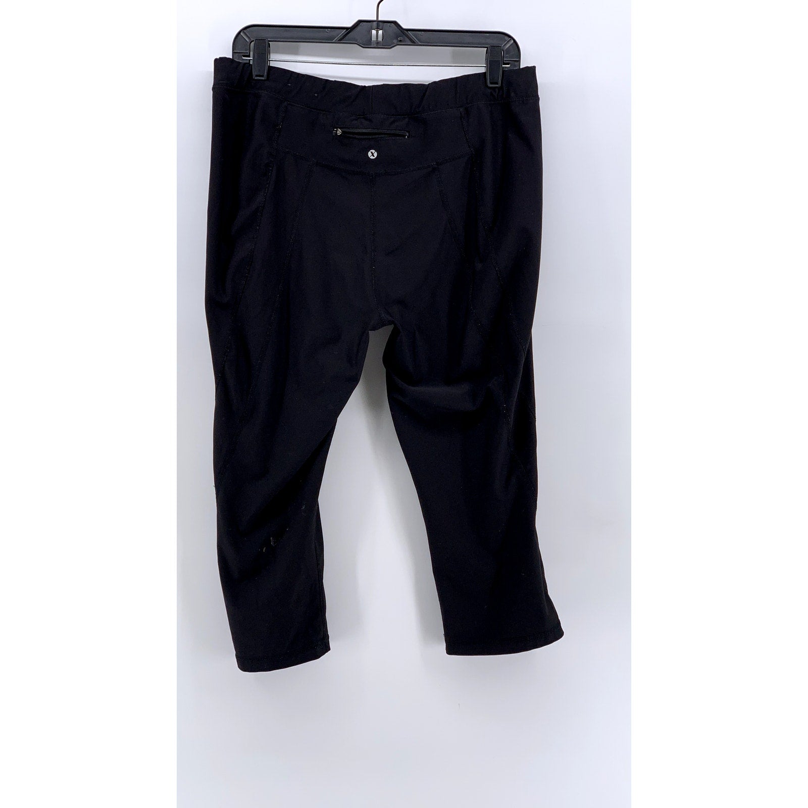 XERSION Women's Black Solid Capri Leggings SZ XL
