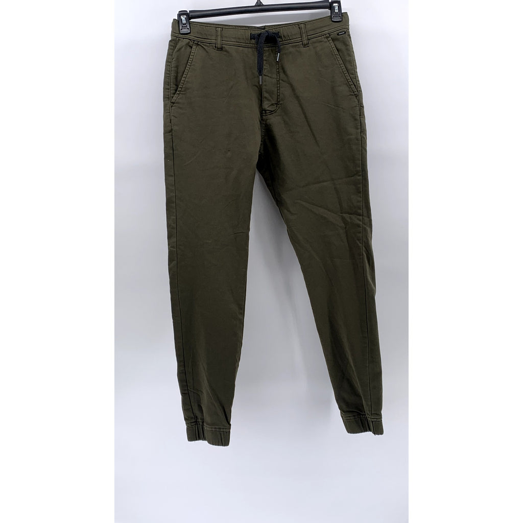 GARMENT MAKERS INDUSTRIE Men's Olive Green Drawstring Casual Jogger Pants SZ 36