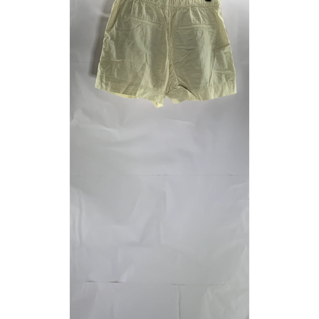 UNIQLO Women's Beige Cotton-Linen Drawstring Casual Shorts SZ S