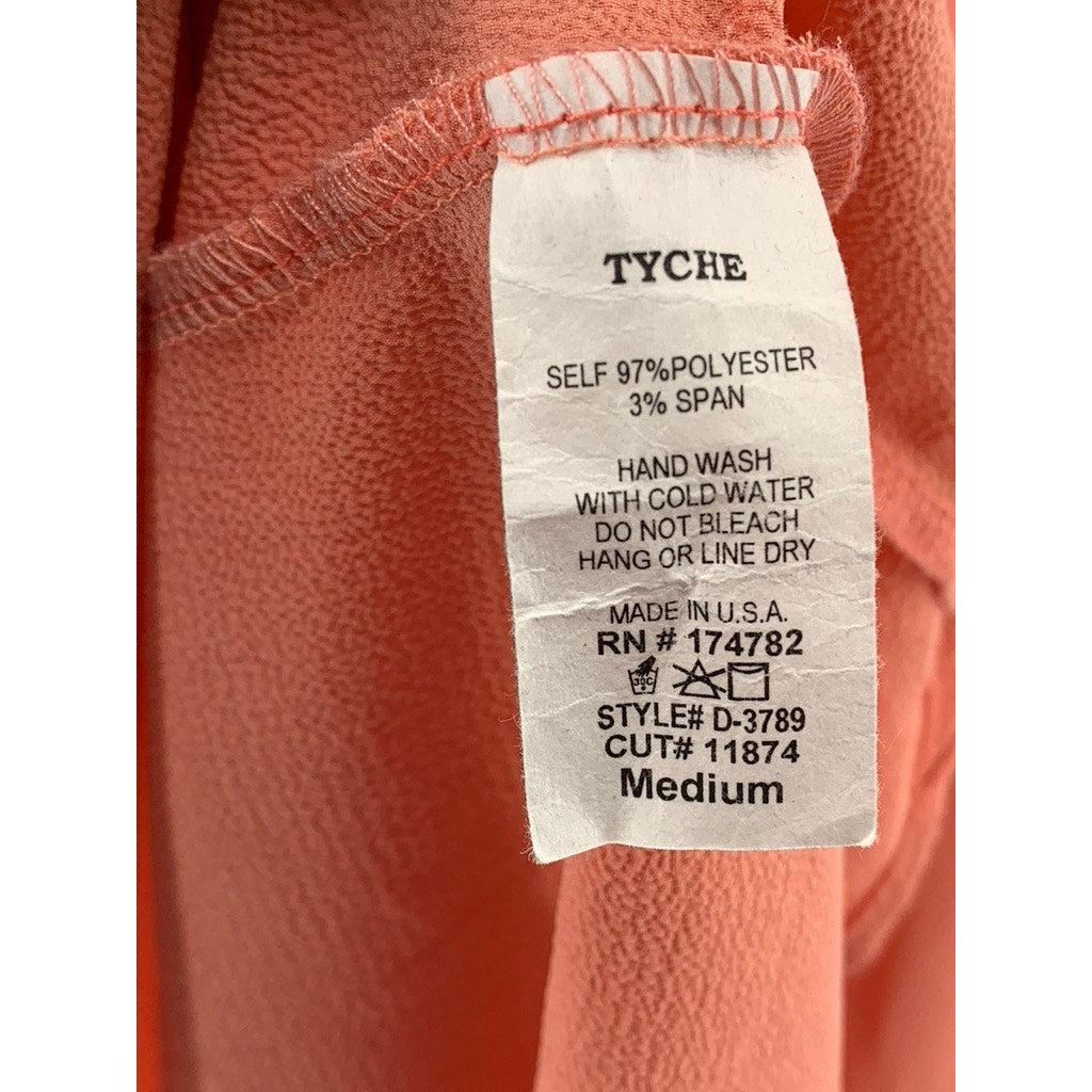 VICI Women's Peach Ruffle Belted Maxi Dress SZ M