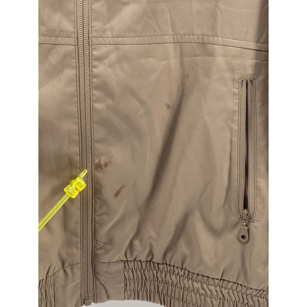 GIRLFRIEND COLLECTIVE Women’s Tan Hooded Zip-Up Jacket SZ XL