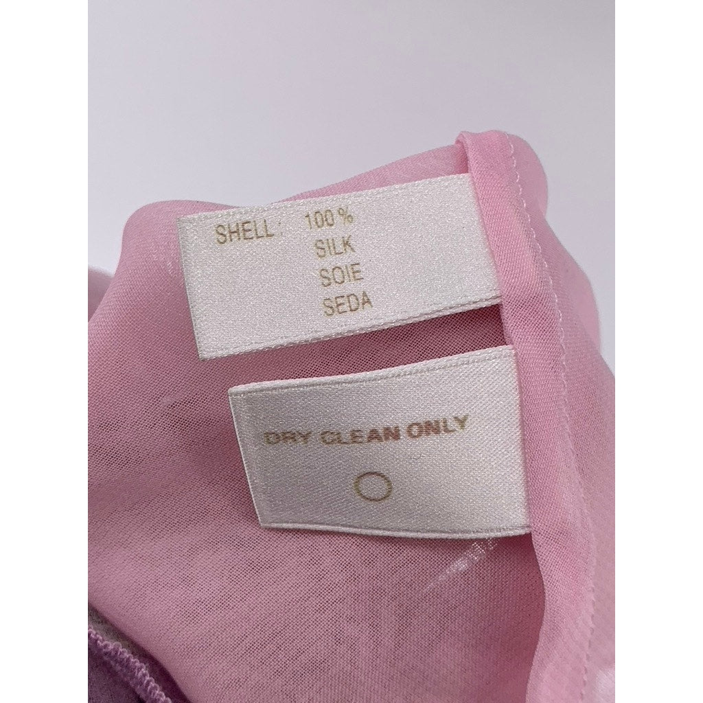 J.LO By JENNIFER LOPEZ Women's Pink Asymmetrical Geo Print Top SZ S