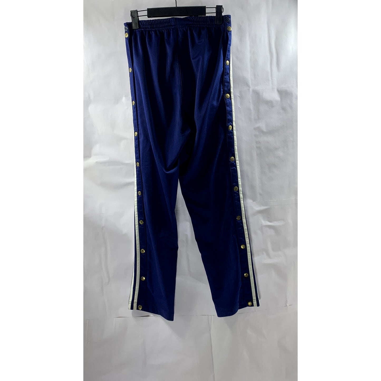 ADIDAS Women's Blue-White 3-Stripe Elastic Waist Adibreak Pull-On Pant SZ S