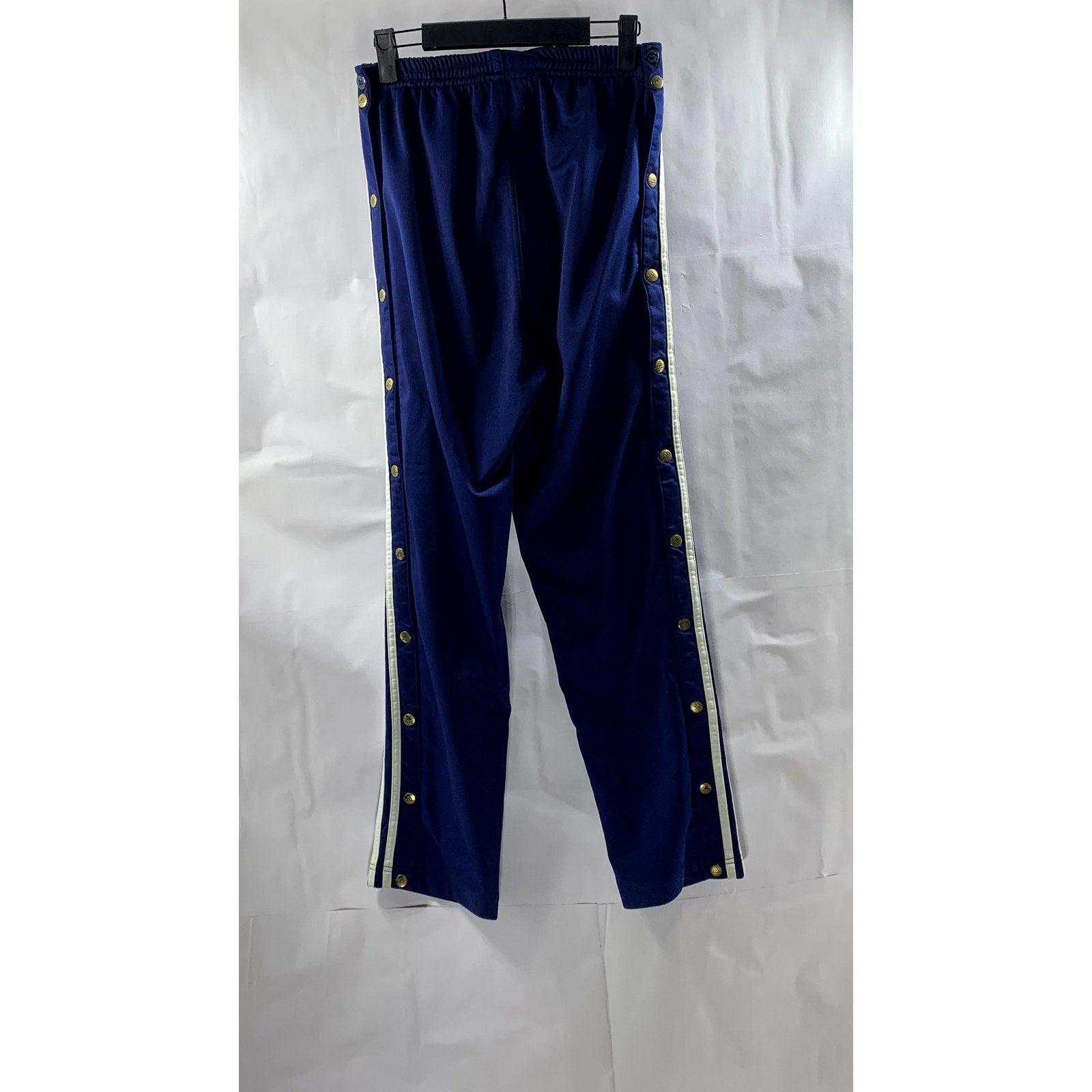 ADIDAS Women's Blue-White 3-Stripe Elastic Waist Adibreak Pull-On Pant SZ S