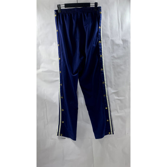 ADIDAS Women's Blue-White 3-Stripe Elastic Waist Adibreak Pull-On Pant SZ S
