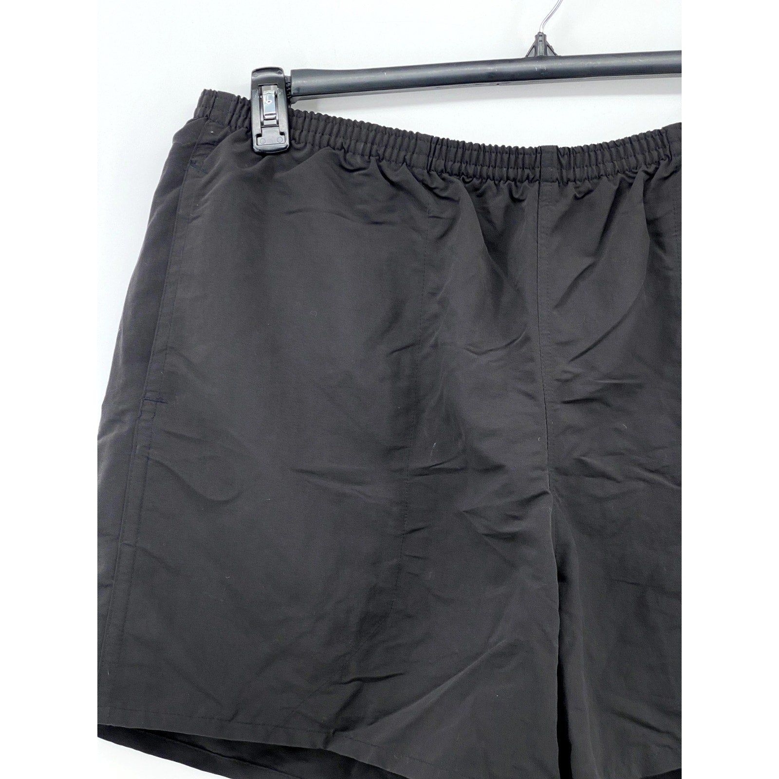 PATAGONIA Men's Black Solid Elastic Waist 5" Pull-On Mesh Baggies Shorts SZ 2XL