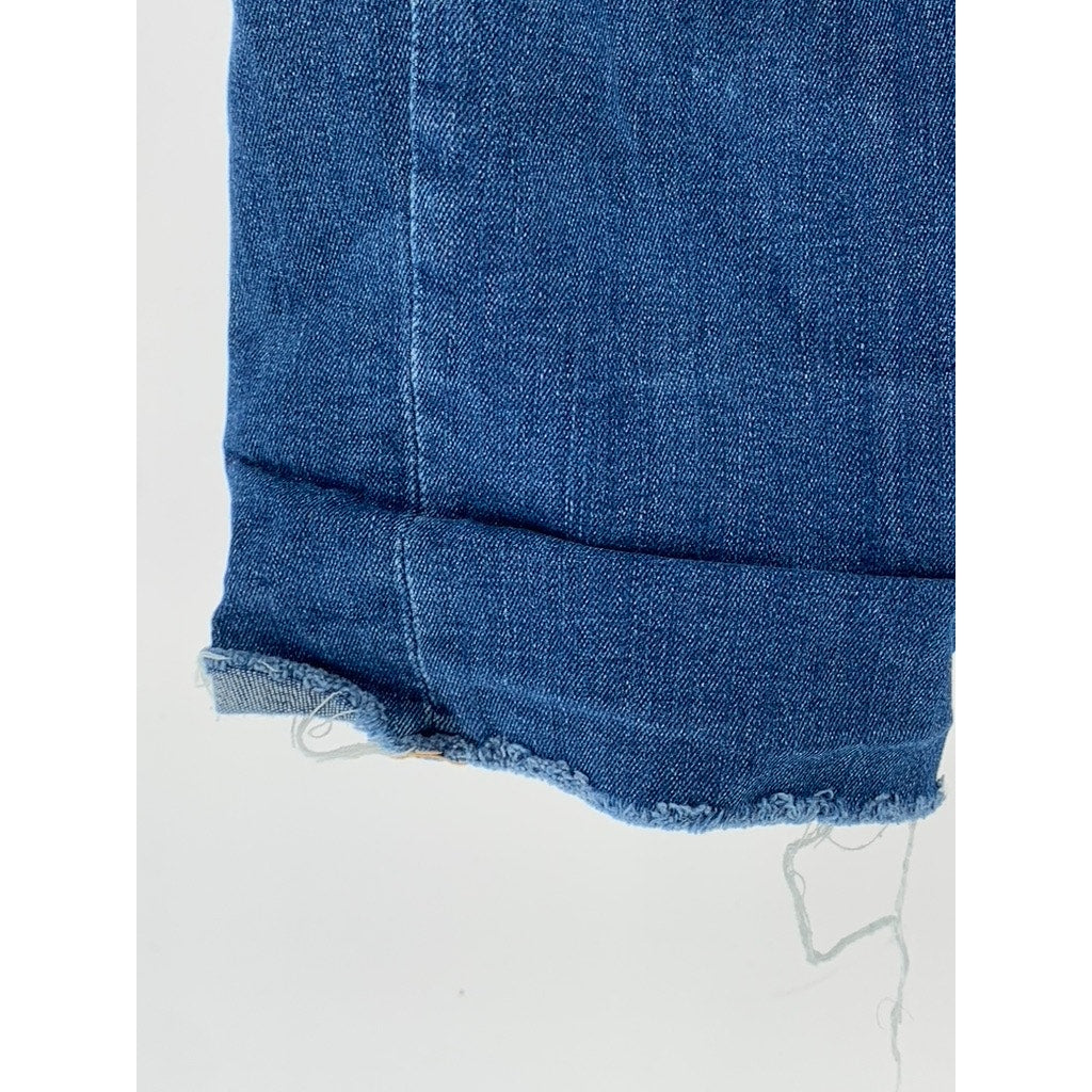 OLD NAVY Women's Blue Distressed Boyfriend Straight Jeans SZ 6