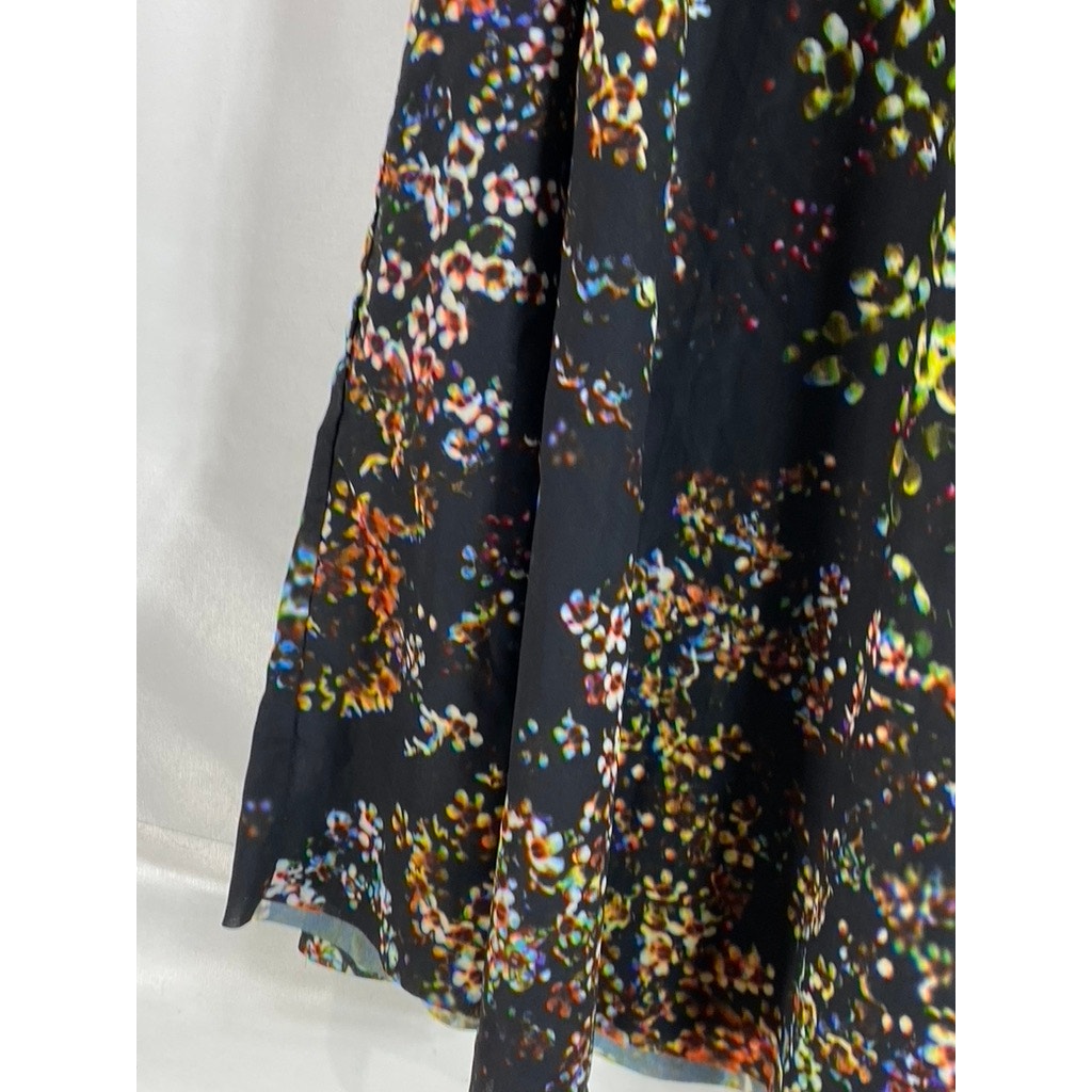STOCKHOLM ATELIER & OTHER STORIES Women's Black Floral Midi Skirt SZ 6