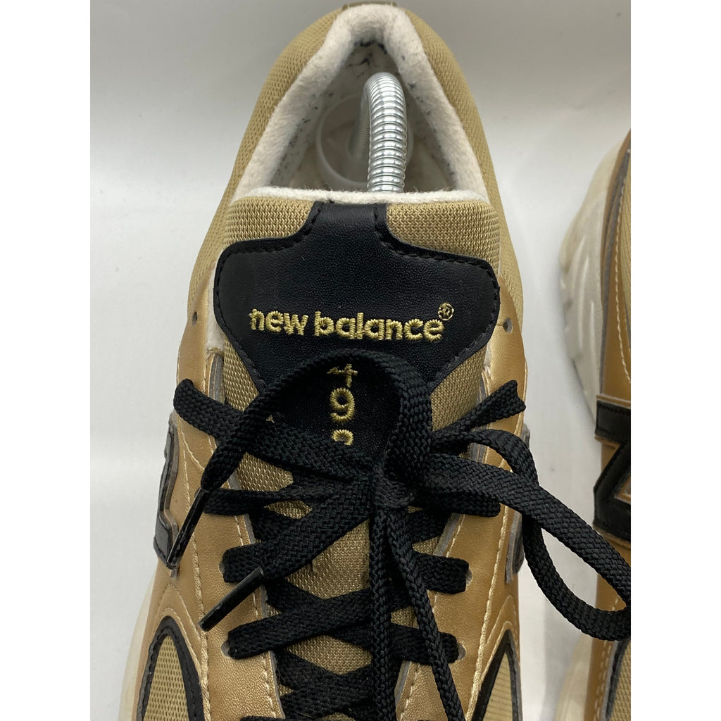 NEW BALANCE Men's Gold-Black 498 Round-Toe Lace-Up Running Sneaker SZ 11.5