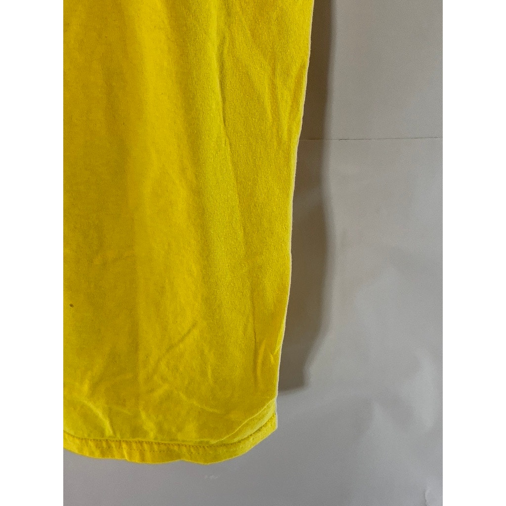 GILDAN Men's Yellow Crewneck Aruba Carnival Celebration Graphic T-Shirt SZ XL