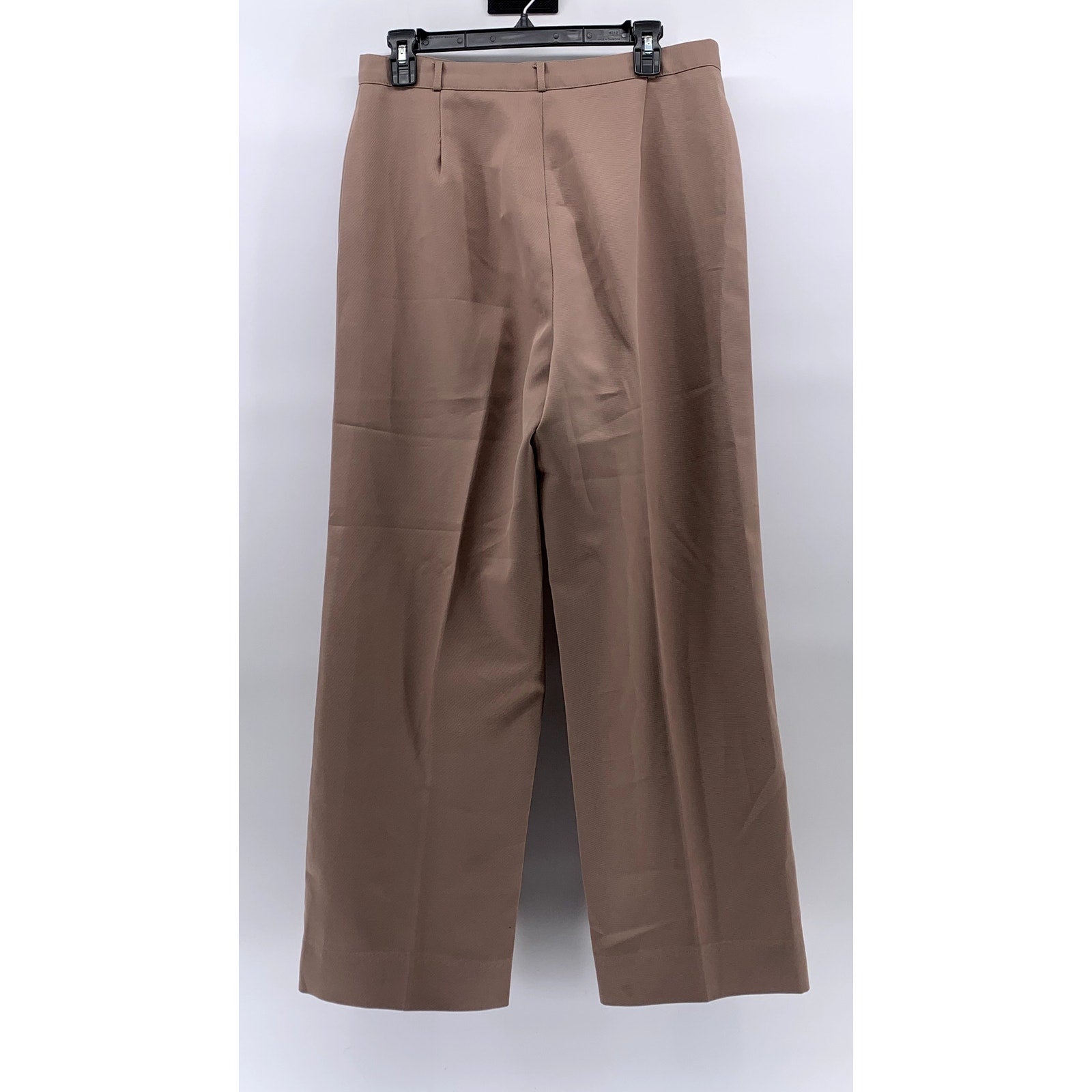 PONT-HER Women's Vintage Light Brown Wide-Leg Regular-Fit Pants SZ L