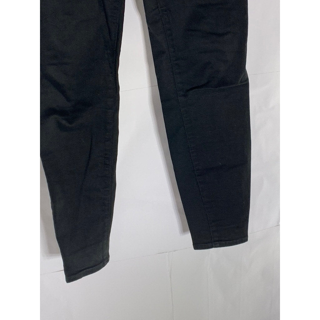 J. CREW Women's Black Solid 9" High-Rise Skinny Five-Pocket Denim Jean SZ 28