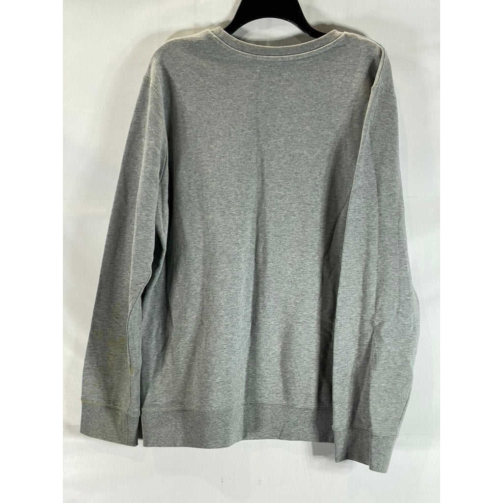 A.P.C RUE MADAME PARIS Men's Heather Gray APC19-87 Logo Crewneck Sweatshirt SZXL