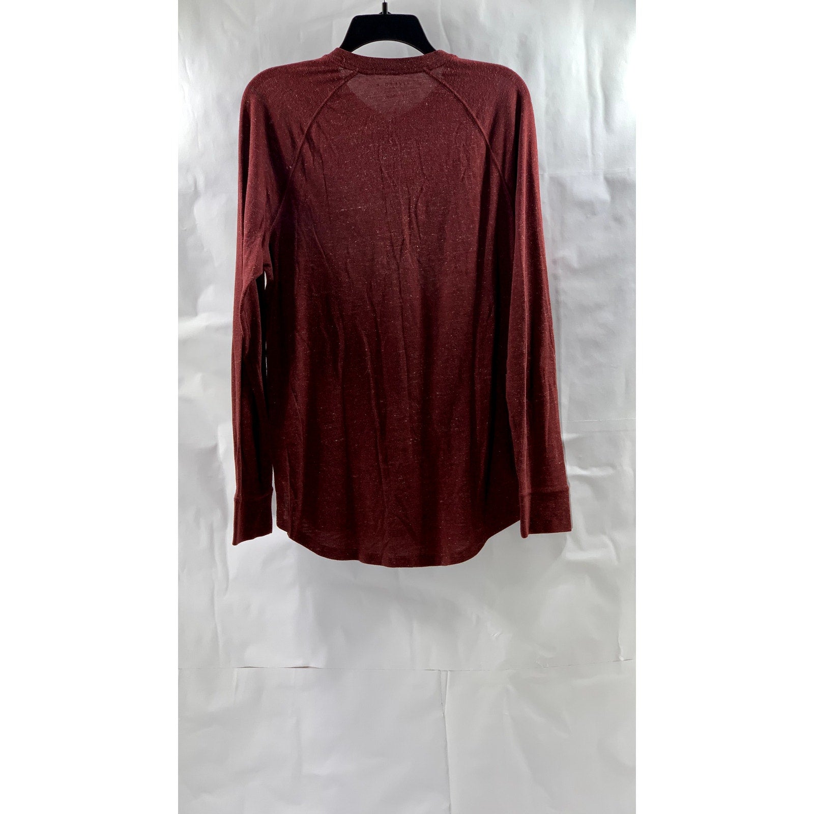 FIVE FOUR Men's Red Heather Long Sleeve Casual Henley Shirt SZ M