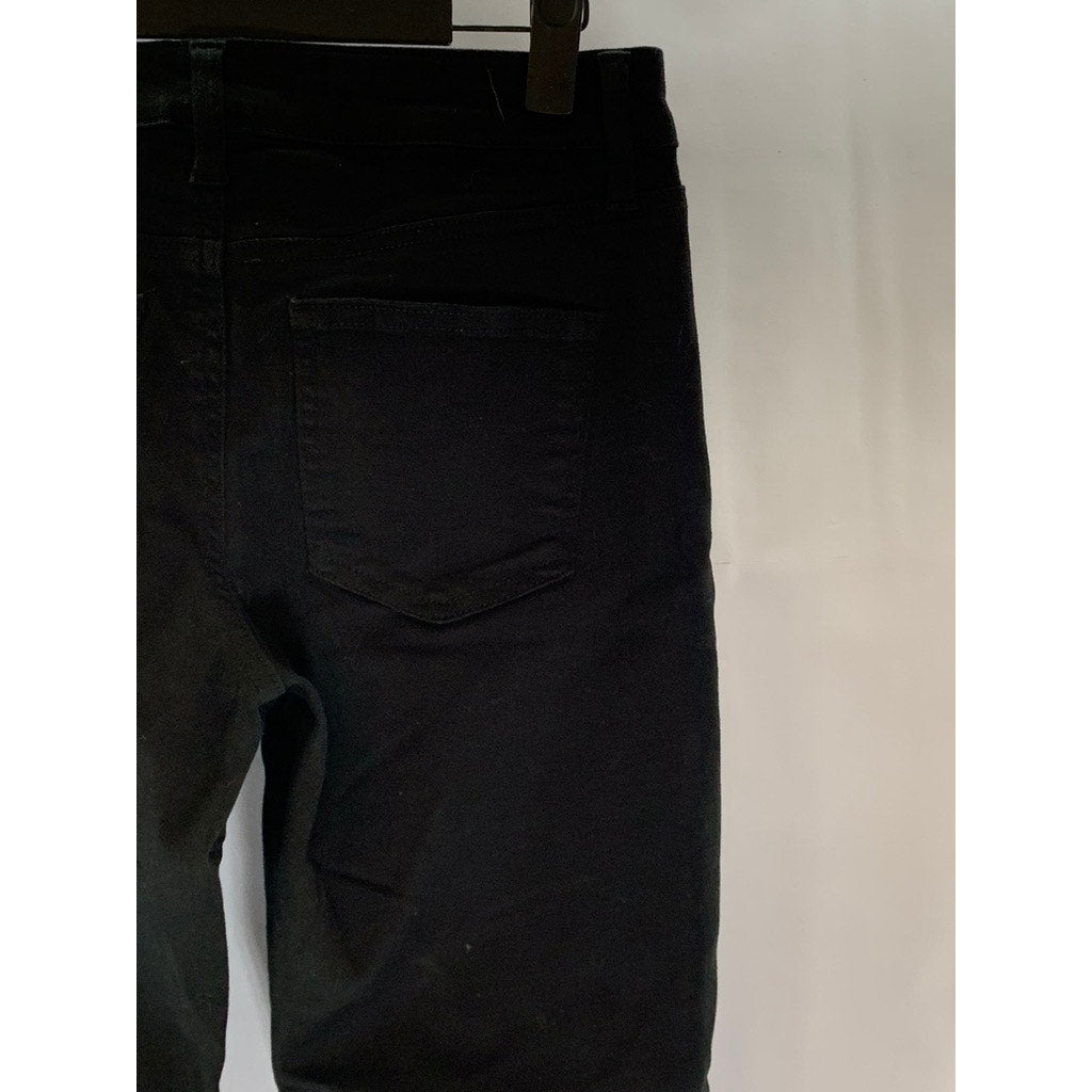 UNIQLO JEANS Women's Black Solid Skinny-Fit Raw-Hem Five-Pocket Denim Jean SZ 26