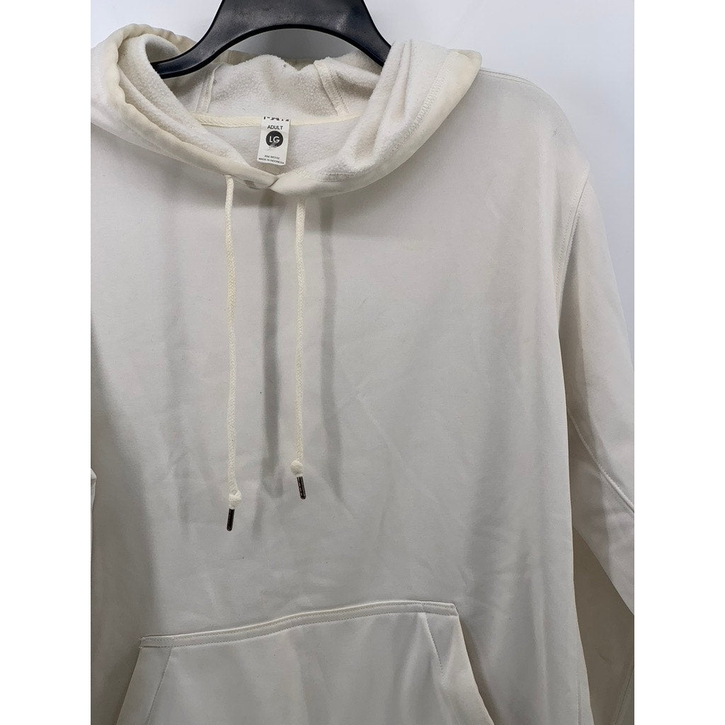 BAW Unisex Adult White Casual Classic-Fit Thermotek Pullover Hoodie SZ L