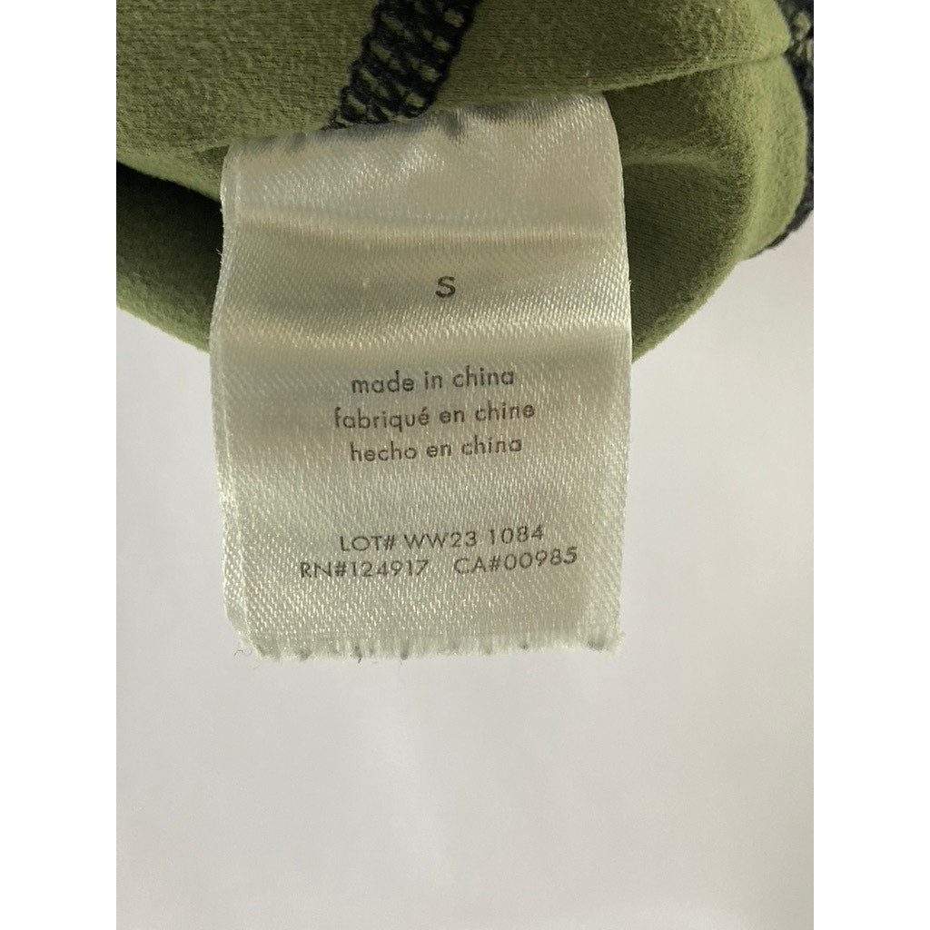 WEWOREWHAT Women’s Olive Green Scoop-Neck Silhouette Sports Bra SZ S